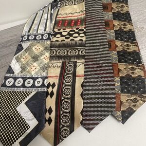 GOLD TOWER  Handmade Neck Ties  Lot Of 4‎ 57"